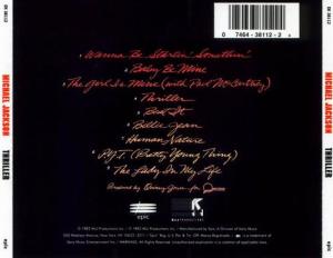 thriller back cover